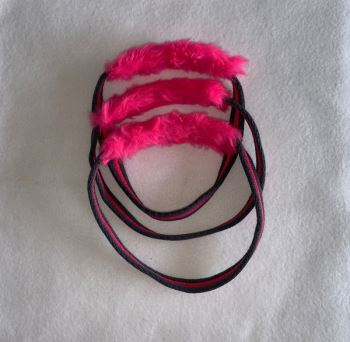 Pink Faux Fur Loopies Dog Tug Toy.
