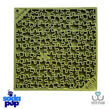 SodaPup Lick Mat - Jigsaw - Green - Large