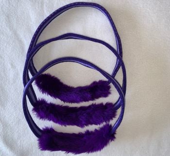 Purple Faux Fur Loopies Dog Tug Toy.