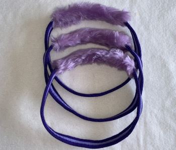 Lilac Faux Fur Loopies Dog Tug Toy.