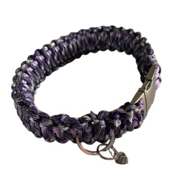 Paracord Collar - Purple Grey
