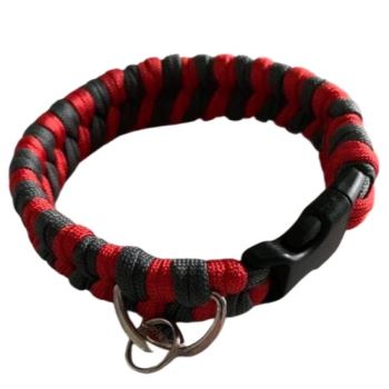 Paracord Collar - Red Grey