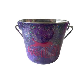 Water Pails -  Purple Swirls & Sparkle - Dark Pink Agility 