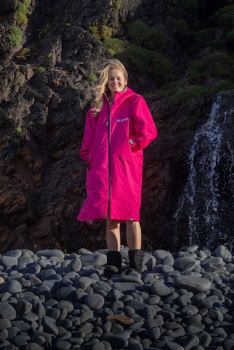 Pink/Light Grey dryrobe® Advance Long Sleeve Adult