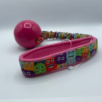 Monster Bungee Just Pink Ball Dog Toy