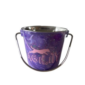 Water Pails - Purple Swirls & Sparkle - Light Pink Agility