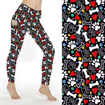 Paws 'n' Hearts - SCULPT Yoga Leggings - Full Length