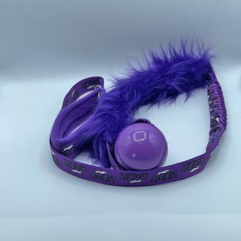 Purple Agility Bungee Chaser Purple Ball Purple Faux Fur Dog Toys