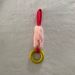 Rubber Ring with Rabbit Fur Tug