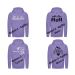 Cross Neck Hoodie - Lavender 
