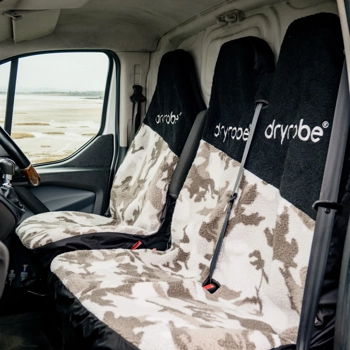 DRYROBE® Double Vehicle Seat Cover - Camo Sand-Black