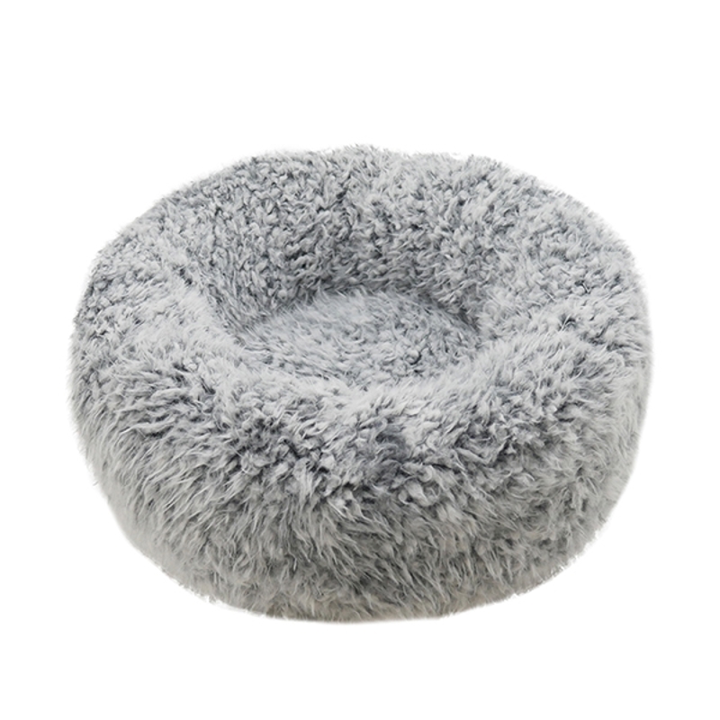 Anxiety Reducing Silver Fluff Dog Beds